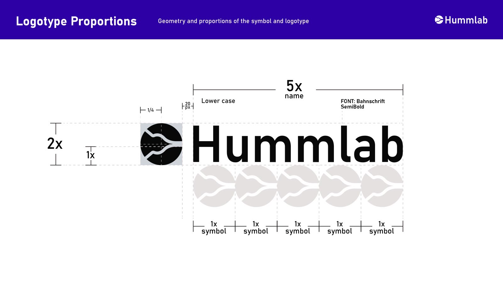 Hummlab brand identity — Logo proportions