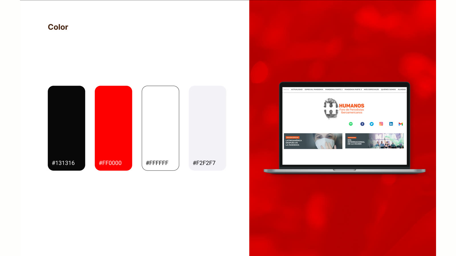 Humanos brand identity — Colour